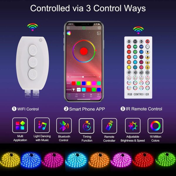 LED Strip Lights 5m – Bluetooth, Music Sync, Remote - Image 5