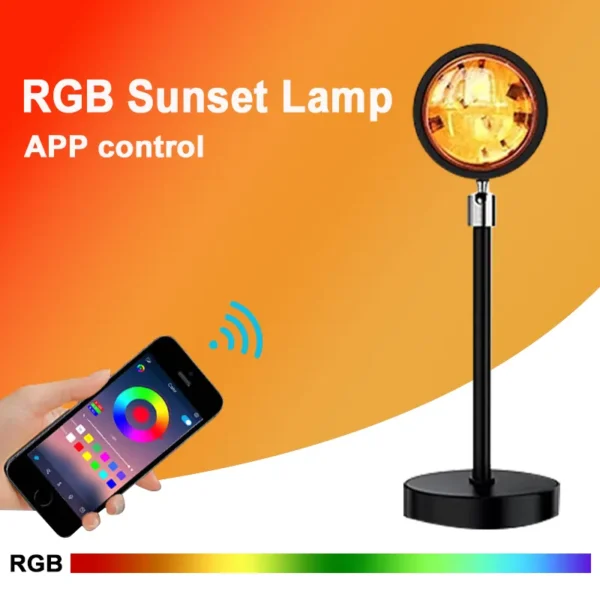 Sunset Color‑Changing Projector LED Lamp with App Control - Image 2
