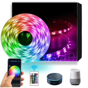 LED Strip Lights 5m – Wi‑Fi, Music Sync, Remote, App Control