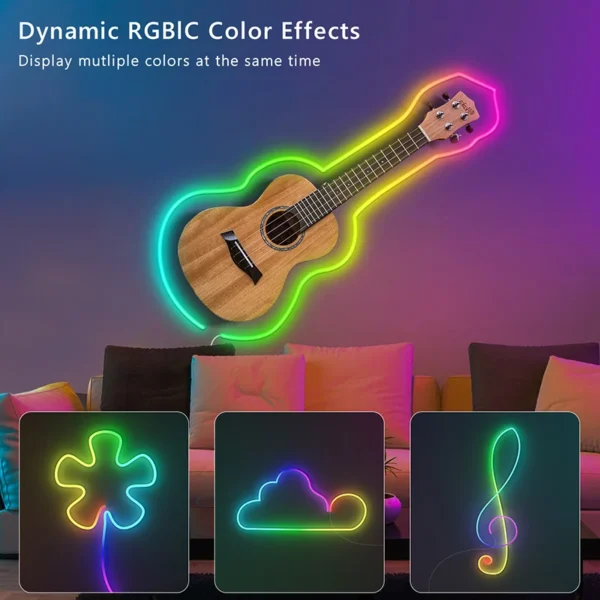 Waterproof Neon LED Strip Light – Flexible, Music Sync - Image 3