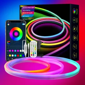 Waterproof Neon LED Strip Light – Flexible, Music Sync
