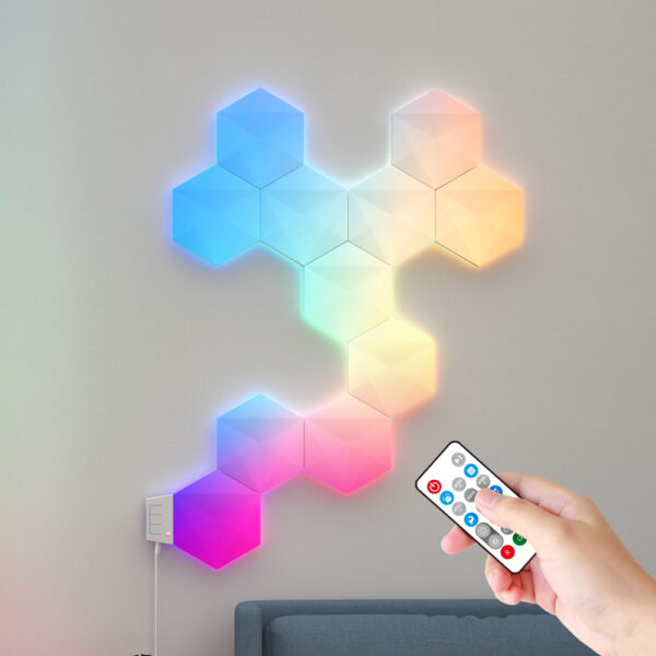 Hexagon Wall Lights (6‑Pack) – Smart RGB App Control - Image 3