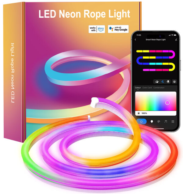 Wifi Sync Music Smart Lighting Rgb Magic Color Waterproof Neon Led Strip Flex