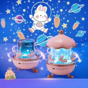 Bunny House Projection Lamp with Bluetooth Speaker