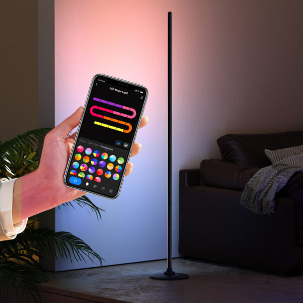 Smart LED RGBIC Ambient Floor Lamp (1.35 m) – Wi‑Fi App - Image 6